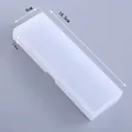 Frosted translucent PP plastic pencil box with clear dimensions of 18.5x6x2.9cm - Single Compartment Style / 18.5x6x2.9cm / Clear White