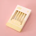 Set of 6 aesthetic yellow retractable gel pens with lemon bubble theme design - 0.5mm / Lemon Soda