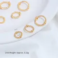 Anneaux de perles torsadés en acier au titane plaqué or pour accessoires de bijoux DIY - 6mm Diamètre Intérieur (1 Pièce) / Acier Plaqué Or