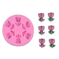 Détail du moule en silicone tulipe 3D pour la pâtisserie et le chocolat DIY - Rose