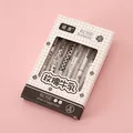 6pcs set of creative retractable gel pens with cute checkered patterns - - 0.5mm / Rose Milk