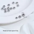 Hochwertige Edelstahl-Zahnrad-Abstandshalter 6mm mit 3mm Loch für DIY-Schmuck - 10er Pack / Large 6mm Pack / Stahlfarbe