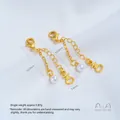 Koper vergulde 24K gouden sieraden verlengketting met kreeftsluiting en parel - Hollow Ji Karakter Parel Hangketting (1 Stuk)