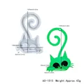 Detailed dimensions and weight of DIY cat-shaped silicone mold for resin wall hanging - Curled Long Tail Cat Style Mold (60-1515)