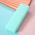 Minimalist solid mint green candy color PP plastic stationery pencil case for students - Single Compartment Style / Green