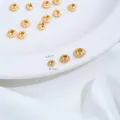 Hochwertige vergoldete Edelstahl Zahnrad Zwischenperlen für DIY Schmuckherstellung - 10er Pack / Klein 4mm Packung / Goldplattierter Stahl