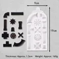Moule silicone pour décors de gâteaux style industriel tuyaux et engrenages - Mélange de Pièces Industrielles (50-1918-B)