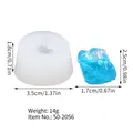 Moule en silicone blanc pour artisanat en résine de cristal avec poids et dimensions - Style de Cluster de Cristal de Pierre Précieuse (50-2056-D) / 3,5x1,8cm