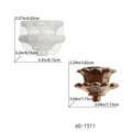 Detail view of DIY European candle holder silicone mold with precise dimensions and weight - European Multi-layer Petal Wave Style (60-1511)