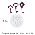 Lichtdurchlässige Silikonform für DIY-Harz-Schlüssel-Aufzugswerkzeuge, 1 cm Dicke - 60-598 (Vintage Schlüssel Stil)