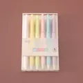 Set of 6 Morandi color retractable gel pens with quick-dry ink in muted pastel tones - 0.5mm / 6Pcs/Set / Pink