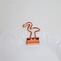 Kreative roségoldene Flamingo-Metall-Büroklammer für Büro und Planer-Dekoration - Flamingo / Gold
