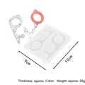 Transparente Silikonform für DIY kontaktlose Türöffner und Aufzugsknopfdrücker - 60-496 (Doppelhaken Stil)