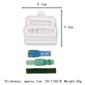 Moule en silicone pour boucles de ceinture, dimensions 9,7x9,5 cm et échantillons finis - Texture de Boucle de Ceinture (50-1765-B) / 9.7x9.5x1cm
