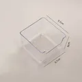Clear PET desk organizer for stationery and cosmetics size 9.7x8.7x6cm storage box - Small