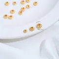 Perline distanziatrici ingranaggio in acciaio dorato, 6,0 mm di diametro, foro 3 mm - Confezione da 10 / Pacchetto Grande 6mm / Acciaio Placcato Oro