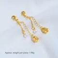 24K vergulde bloemknop parel verlengketting met kreeftsluiting sieraden variant - Bloemknop Parel Hangketting (1 Stuk)
