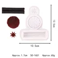 Vista dettagliata dello stampo in silicone per cannella, limone e anice stellato con misure. - Stile Limone Anice Stellato Cannella (50-1651-B)