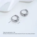 Modern silver stainless steel irregular thick hoop earrings with polished finish - Smooth Surface Earring (H66-4) / Single Piece / Steel Color