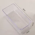 Clear PET desktop storage organizer box for cosmetics and stationery 20x9.6x6.5cm - Long