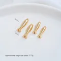 Goldene Fischtrenner-Perlen aus Titanstahl für DIY-Schmuckherstellung, 16,8 mm x 4,0 mm. - Fisch Zwischenperle (H65-6) / Groß Glatt (16.8x4.0mm) / Gold