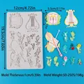 Silicone musical instrument fondant mold for cakes with precise size and weight info - European Musical Instrument Series (50-2505-B) / 50-2505-B
