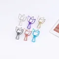 6er-Set katzenförmige Metall-Büroklammern in verschiedenen Metallic-Farben - Katze / 6er Set / bunt