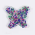 Butterfly-shaped skin picking fidget toy with colorful silicone sensory fillers for stress - Butterfly Style (JY-20E)