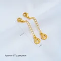 24K vergulde koperen verlengketting met geluksmunt hanger en kreeftsluiting - Rijkdom Dagelijks Hangketting (1 Stuk)