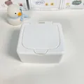 Minimalist white desktop storage organizer box with flip lid for jewelry and stationery - Single Slot Flip Lid / White