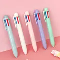 Set di penne gel a 6 colori a scatto in tonalità pastello per studenti e scuola - 0.5mm / Stile casuale