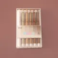 6-piece Morandi color retractable gel pen set in muted tones and gradient shades - 0.5mm / 6Pcs/Set / Khaki