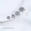 Στρογγυλές βάσεις μενταγιόν cabochon από ανοξείδωτο ατσάλι για χειροποίητα DIY - Στρογγυλός Δίσκος Μονή Ανάρτηση (H74-3) / Εσωτερική Διάμετρος 10mm (10 Τεμάχια/Συσκευασία) / Χρώμα Ατσαλιού