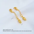 24K vergulde sieraden verlengketting met decoratieve knophanger en karabijnsluiting - Bloemknop Hangketting (1 Stuk)