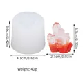 Moule en silicone blanc pour cristaux de résine DIY avec dimensions détaillées - Style de Minerai Multi-Angulaire (50-2062-D) / 4.1x3.6cm