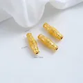 Squisita perla Vajra placcata oro 24K con motivo a pesci per creazione gioielli DIY - Perla a Botte Oliva Filigrana (Z570-10) / 1 Pezzo/Confezione