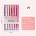 6Pcs Morandi Color Retractable Gel Pen Set 0.5mm Quick Dry Black Ink Pens for School - 0.5mm / 6Pcs/Set / Gradient Pink