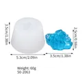 Moule en silicone pour décorations de grappes de gemmes de minerai de cristal DIY - Style de cluster de cristal bleu (50-2063-D) / 5.3x3.5cm