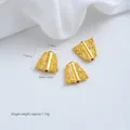 Distanziatore in rame placcato oro 24K con motivo a pesce per creazione di gioielli - Perla a Botte Ventaglio Decorata (Z570-11) / 1 Pezzo/Confezione