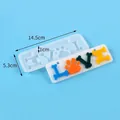 Dimensions of LOVE dog paw silicone resin mold for DIY pet tags and decor. - Paw Love Style (60-1416)