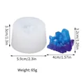 Moule en silicone pour cristaux DIY avec des dimensions de 5,9x3,3cm et un poids de 65g - Style de cluster de cristal dégradé bleu-violet (50-2064-D) / 5.9x3.3cm