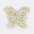 Butterfly shaped skin picking fidget toy with colorful beads in clear silicone base - Butterfly Style (JY-20I)