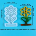 Flower silicone mold details showing dimensions 6x10cm and 0.9cm thickness for DIY resin - Sunflower Insert Mold (60-1496)