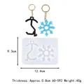 DIY silicone resin mold for contactless elevator door opener and snowflake keychains - 60-592 (Snowflake Combination)