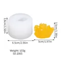 Moule en silicone pour cristaux DIY incluant les dimensions et le poids de 103g - Style de cluster de cristal jaune (50-2065-D) / 6.5x3.8cm