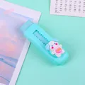 Cute retractable eraser pen with cartoon dog design in light blue color - Cute Animal Series (Green Puppy)