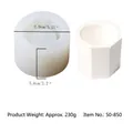 Moule en silicone pour pots de fleurs géométriques avec dimensions et poids précis - Style Géométrique Hexagonal (50-850-D) / Blanc Translucide