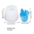 Moule en silicone pour grappe de cristaux avec dimensions et poids pour résine DIY - Style de cluster de cristal bleu (50-2066-D) / 5x4.1cm