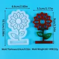 Sunflower DIY silicone resin mold with precise dimensions and weight details. - Sunflower Insert Mold (60-1498)
