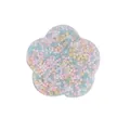 Flower-shaped silicone skin picking fidget toy with colorful beads inside for sensory relief - Flower Shape Bead Picking Toy (JY-09F) / Multicolor Seed Beads Mix